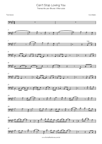 Van Halen Can´t Stop Loving You score for Trombone