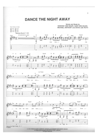 Van Halen  score for Guitar