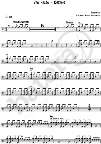 Van Halen  score for Drums