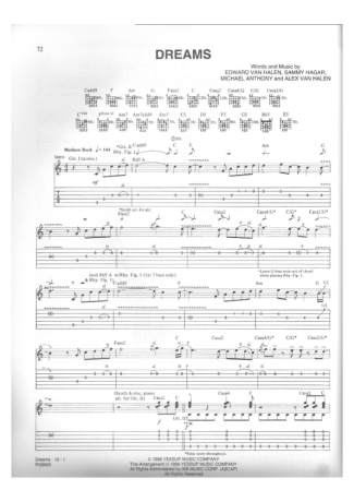 Van Halen  score for Guitar