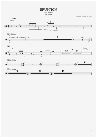 Van Halen  score for Drums