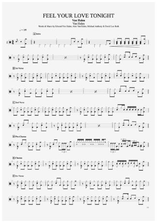 Van Halen  score for Drums