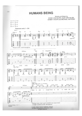 Van Halen  score for Guitar