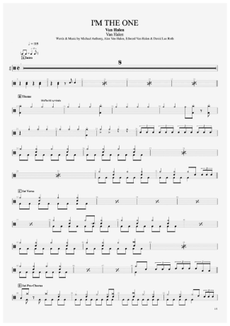 Van Halen  score for Drums