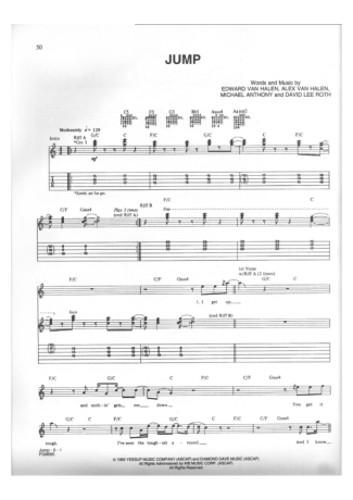 Van Halen  score for Guitar