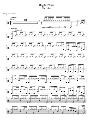Score for Drums
