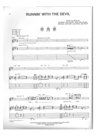 Van Halen  score for Guitar