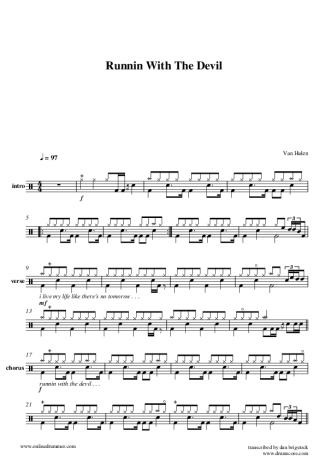 Van Halen  score for Drums