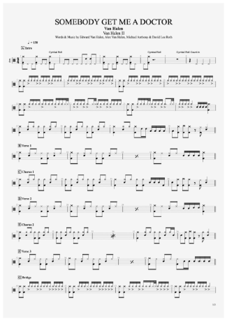 Van Halen  score for Drums