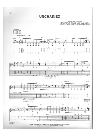 Van Halen  score for Guitar