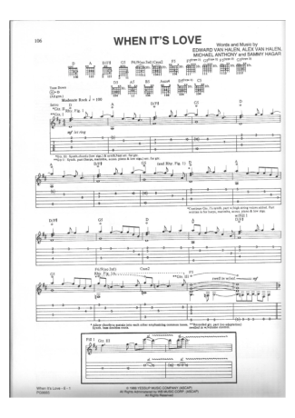 Van Halen  score for Guitar