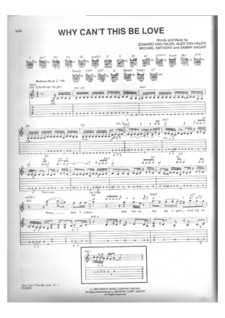 Van Halen  score for Guitar