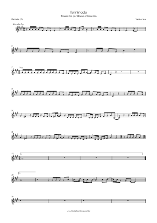 Vander Lee Iluminado score for Clarinet (C)