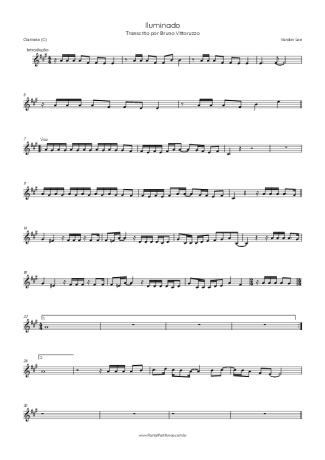 Vander Lee  score for Clarinet (C)