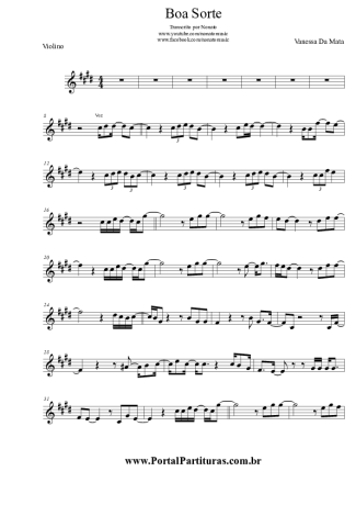 Vanessa da Mata  score for Violin