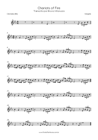 Score for Clarinet (Bb)