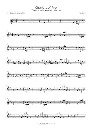 Score for Tenor Saxophone Soprano (Bb)