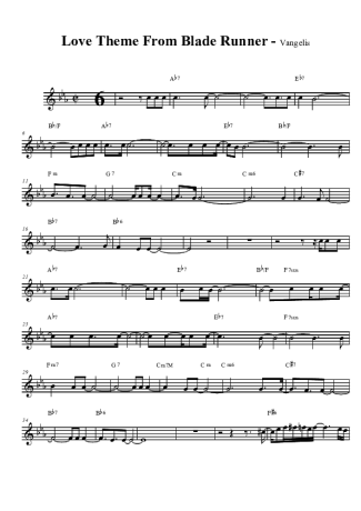 Vangelis  score for Clarinet (Bb)