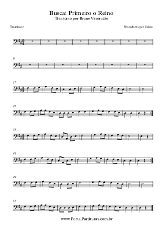 Vencedores por Cristo Buscai Primeiro o Reino score for Trombone
