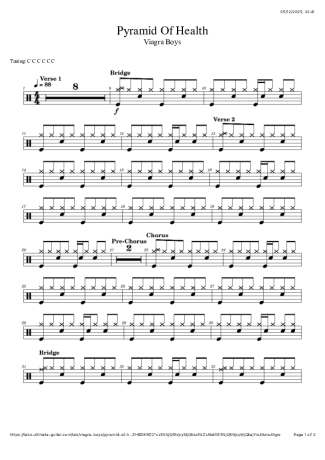 Score for Drums