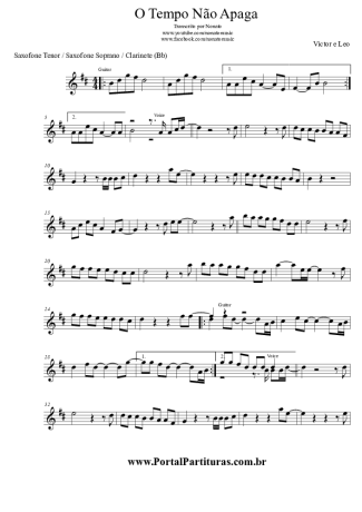 Victor e Leo  score for Tenor Saxophone Soprano (Bb)