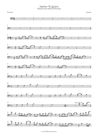 Vineyard Senhor Te Quero score for Trombone