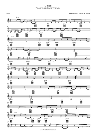 Vinicius de Moraes Deixa score for Acoustic Guitar