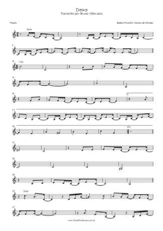 Vinicius de Moraes Deixa score for Flute