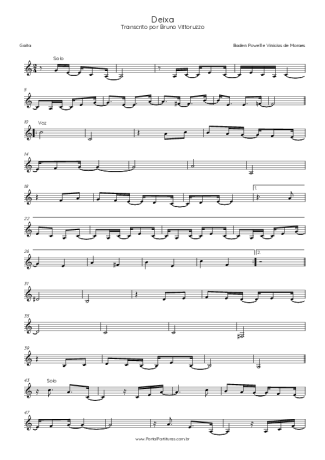 Vinicius de Moraes Deixa score for Harmonica