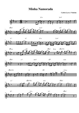 Vinicius de Moraes Minha Namorada score for Alto Saxophone