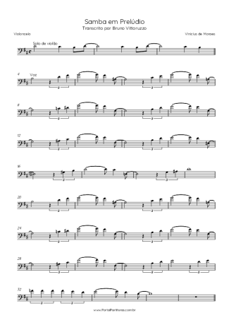 Vinicius de Moraes  score for Cello