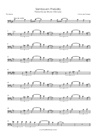 Vinicius de Moraes  score for Trombone