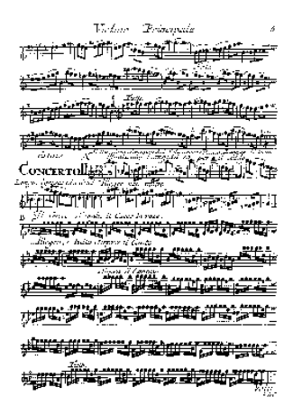 Vivaldi  score for Violin