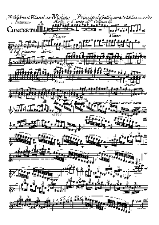 Vivaldi The Four Seasons - Winter score for Violin