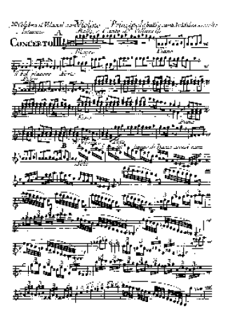 Vivaldi  score for Violin