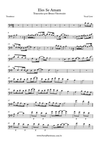 Vocal Livre Eles Se Amam score for Trombone