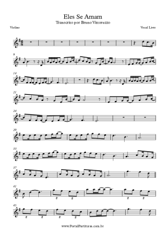Vocal Livre Eles Se Amam score for Violin