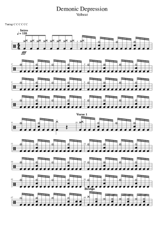 Score for Drums