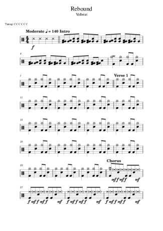 Score for Drums