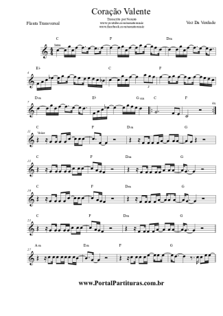 Voz Da Verdade  score for Flute