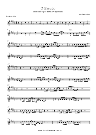 Voz Da Verdade O Escudo score for Alto Saxophone