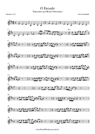 Voz Da Verdade O Escudo score for Clarinet (C)