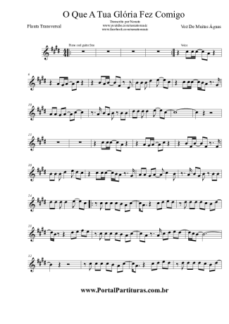 Voz De Muitas Águas  score for Flute