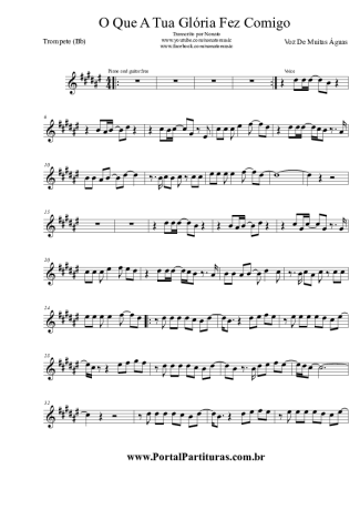 Voz De Muitas Águas  score for Trumpet