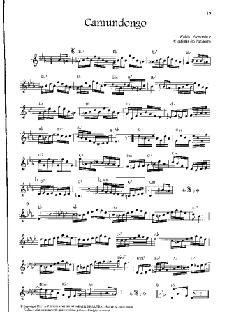 Waldir Azevedo Camundongo score for Violin
