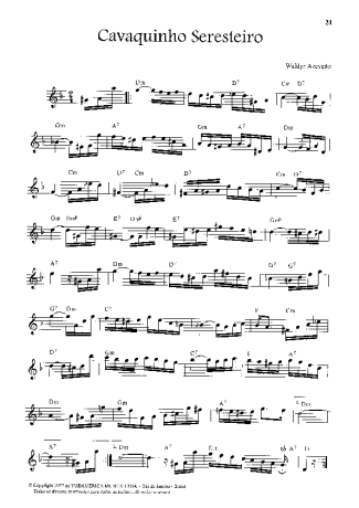 Waldir Azevedo  score for Violin