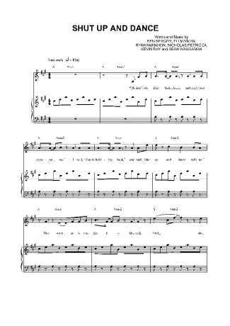 Walk the Moon Shut Up And Dance score for Piano