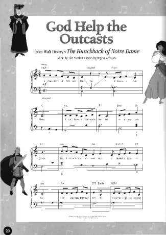 Walt Disney God Help The Outcasts score for Piano
