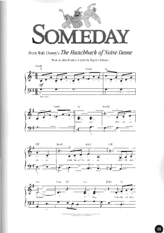 Walt Disney  score for Piano