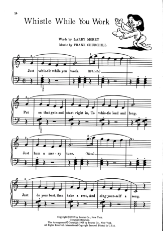 Walt Disney  score for Piano